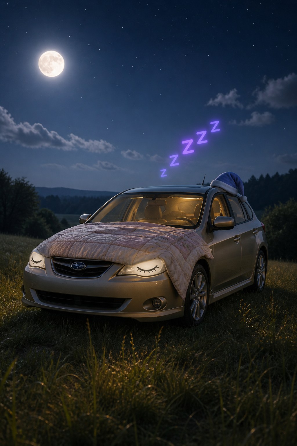 Subaru spinká